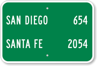 Custom San Diego Santa Fe City Sign