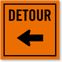 Detour Sign With Choose Arrow