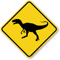 Dinosaur Xing Road Sign