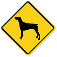 Doberman Symbol Guard Dog Sign