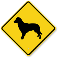 Golden Retriever Symbol Guard Dog Sign