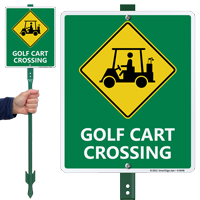 Golf Carts Crossing Sign