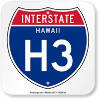 Hawaii Interstate H-3 Sign