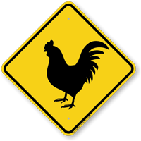 Hen Crossing Sign
