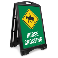 Horse Crossing Sidewalk Sign
