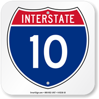 Interstate 10 (I-10)Sign