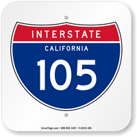 California Interstate 105 Sign