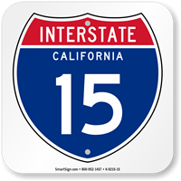 California Interstate 15 Sign