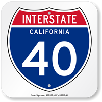 California Interstate 40 Sign