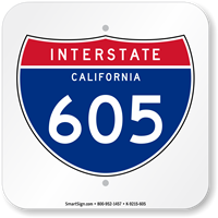 California Interstate 605 Sign
