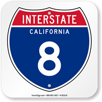 California Interstate 8 Sign