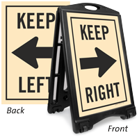 Keep Left Right Sidewalk Sign Kit