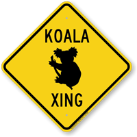 Koala Xing Road Sign