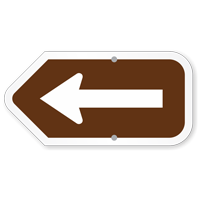 Left And Right Arrow Campground Sign
