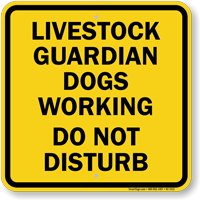 Livestock Guardian Dogs Working, Do Not Disturb Sign