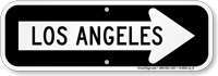 Los Angeles City Traffic Direction Sign