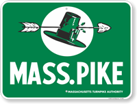 MASS PIKE Massachusetts Turnpike Authority Sign