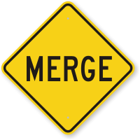 Merge Road Traffic Sign