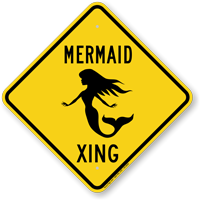 Mermaid Xing Symbol Crossing Sign