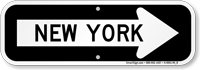 New York City Traffic Direction Sign