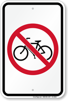 No Bicycle Symbol Sign