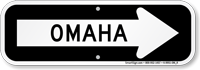 Omaha City Traffic Direction Sign