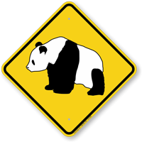 Panda Crossing Sign