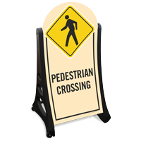 Pedestrian Crossing Portable A-Frame Sidewalk Sign Kit