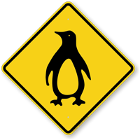 Penguin Crossing Symbol Sign