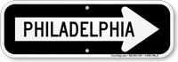 Philadelphia City Traffic Direction Sign