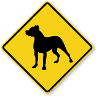 Pit Bull Symbol Guard Dog Sign