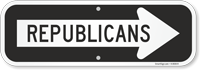 Republicans Directional Sign
