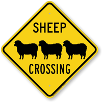 Sheep's Crossing Sign