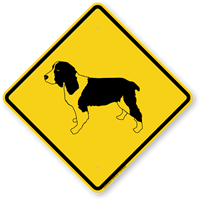 English Springer Spaniel Symbol Guard Dog Sign
