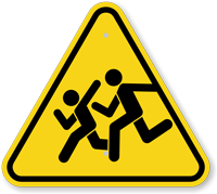 Watch For Children Road Crossing Sign Symbol