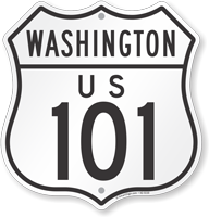 US 101 Washington Route Marker Shield Sign