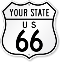 US Custom State Route Marker Shield Sign