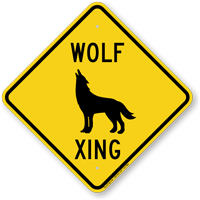 Wolf Xing Animal Crossing Sign