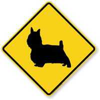 Yorkie Symbol Guard Dog Sign