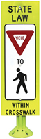 Fixed Base Pedestrians Crossing Sign 