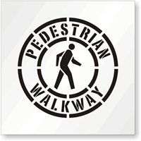 Pedestrian Walkway Traffic Stencil