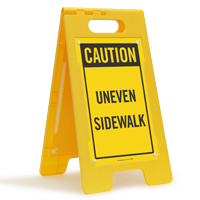 Caution Uneven Sidewalk Floor Sign