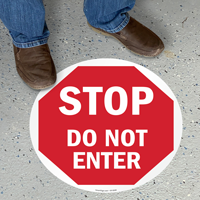 Do Not Enter Stop Floor Sign