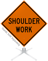 Shoulder Work Roll-Up Sign