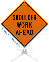 Shoulder Work Ahead Roll-Up Sign