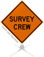 Survey Crew Roll-Up Sign