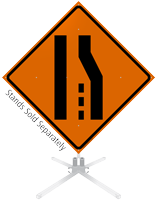 Merge Left Symbol Roll-Up Sign