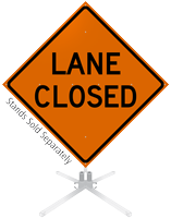 Lane Closed Roll-Up Sign