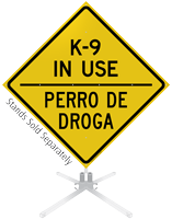 K-9 In Use Roll-Up Sign