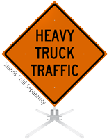 Heavy Truck Traffic Roll-Up Sign